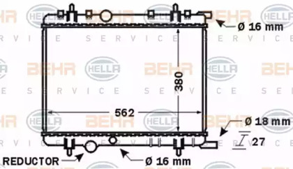 Теплообменник BEHR HELLA SERVICE 8MK 376 767-091