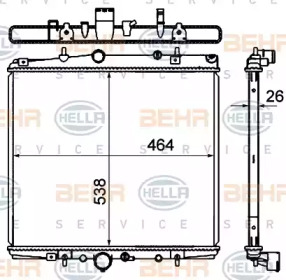 Теплообменник BEHR HELLA SERVICE 8MK 376 767-111