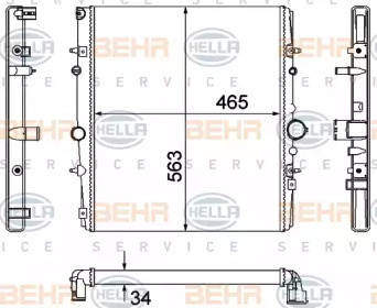 Теплообменник BEHR HELLA SERVICE 8MK 376 767-131