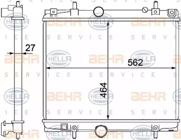 Теплообменник BEHR HELLA SERVICE 8MK 376 767-141