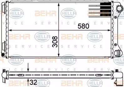 Теплообменник BEHR HELLA SERVICE 8MK 376 767-631