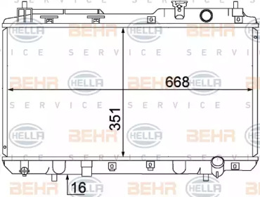 Теплообменник BEHR HELLA SERVICE 8MK 376 768-281