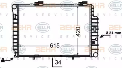 Теплообменник BEHR HELLA SERVICE 8MK 376 769-721