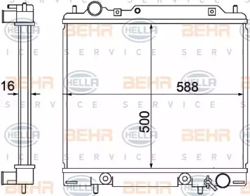 Теплообменник BEHR HELLA SERVICE 8MK 376 770-311