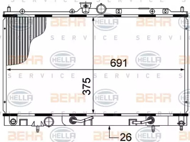 Теплообменник BEHR HELLA SERVICE 8MK 376 770-321