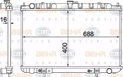 Теплообменник BEHR HELLA SERVICE 8MK 376 770-601