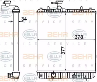 Теплообменник BEHR HELLA SERVICE 8MK 376 771-165