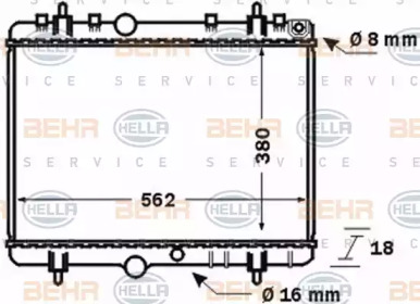 Теплообменник BEHR HELLA SERVICE 8MK 376 771-391