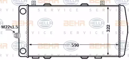 Теплообменник BEHR HELLA SERVICE 8MK 376 772-511