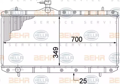 Теплообменник BEHR HELLA SERVICE 8MK 376 773-021