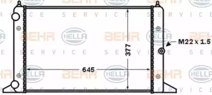 Теплообменник BEHR HELLA SERVICE 8MK 376 773-781