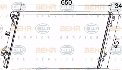 Теплообменник BEHR HELLA SERVICE 8MK 376 774-034