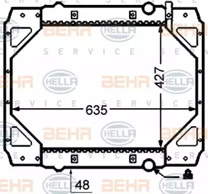 Теплообменник BEHR HELLA SERVICE 8MK 376 774-321