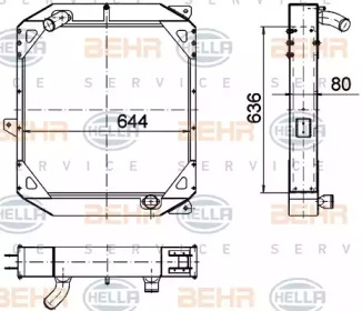 Теплообменник BEHR HELLA SERVICE 8MK 376 774-561