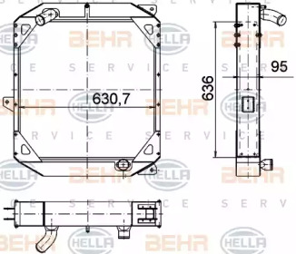 Теплообменник BEHR HELLA SERVICE 8MK 376 774-591