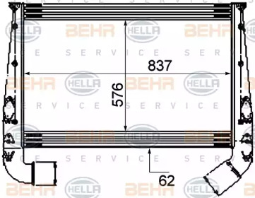 Теплообменник BEHR HELLA SERVICE 8ML 376 777-061