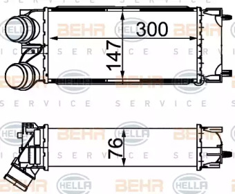 Теплообменник BEHR HELLA SERVICE 8ML 376 777-364