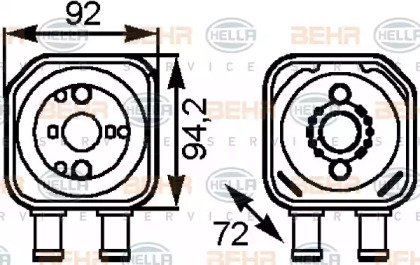 Теплообменник BEHR HELLA SERVICE 8MO 376 778-041