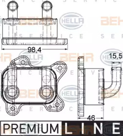 Теплообменник BEHR HELLA SERVICE 8MO 376 780-601