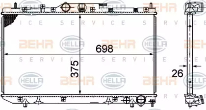 Теплообменник BEHR HELLA SERVICE 8MK 376 781-051