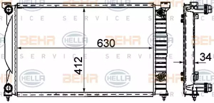 Теплообменник BEHR HELLA SERVICE 8MK 376 781-061