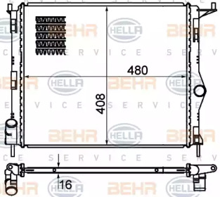 Теплообменник BEHR HELLA SERVICE 8MK 376 787-351