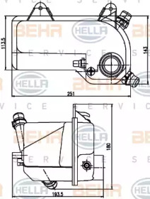 Резервуар BEHR HELLA SERVICE 8MA 376 789-721