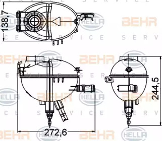 Резервуар BEHR HELLA SERVICE 8MA 376 789-771