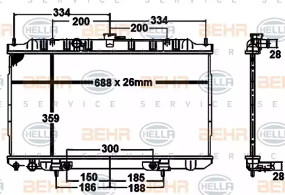 Теплообменник BEHR HELLA SERVICE 8MK 376 789-781