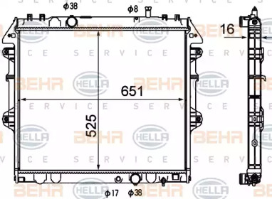 Теплообменник BEHR HELLA SERVICE 8MK 376 790-181