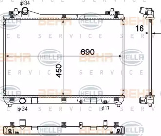 Теплообменник BEHR HELLA SERVICE 8MK 376 790-241