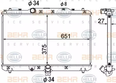 Теплообменник BEHR HELLA SERVICE 8MK 376 790-251