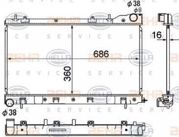 Теплообменник BEHR HELLA SERVICE 8MK 376 790-281