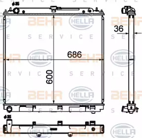 Теплообменник BEHR HELLA SERVICE 8MK 376 790-311