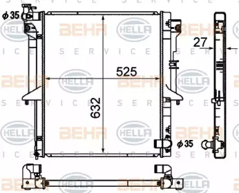 Теплообменник BEHR HELLA SERVICE 8MK 376 790-331