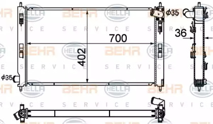 Теплообменник BEHR HELLA SERVICE 8MK 376 790-351