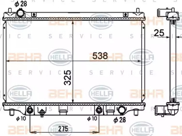 Теплообменник BEHR HELLA SERVICE 8MK 376 790-371