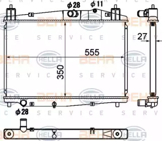 Теплообменник BEHR HELLA SERVICE 8MK 376 790-401