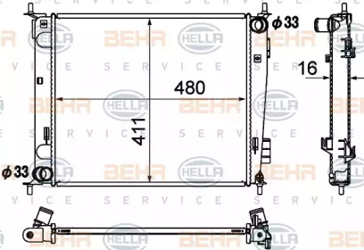 Теплообменник BEHR HELLA SERVICE 8MK 376 790-421