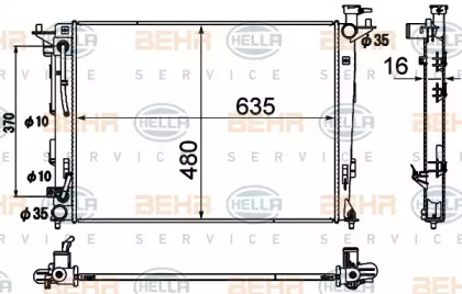 Теплообменник BEHR HELLA SERVICE 8MK 376 790-431