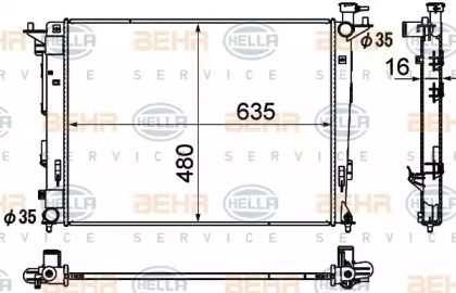 Теплообменник BEHR HELLA SERVICE 8MK 376 790-441