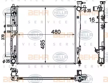 Теплообменник BEHR HELLA SERVICE 8MK 376 790-451