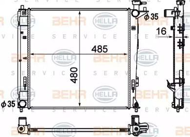 Теплообменник BEHR HELLA SERVICE 8MK 376 790-461