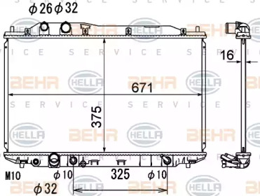 Теплообменник BEHR HELLA SERVICE 8MK 376 790-481