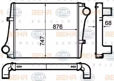 Теплообменник BEHR HELLA SERVICE 8ML 376 792-041