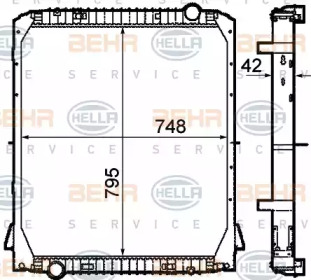 Теплообменник BEHR HELLA SERVICE 8MK 376 792-121