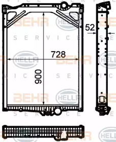 Теплообменник BEHR HELLA SERVICE 8MK 376 792-161