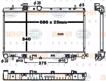 Теплообменник BEHR HELLA SERVICE 8MK 376 792-381