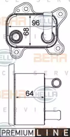 Масляный радиатор, автоматическая коробка передач BEHR HELLA SERVICE 8MO 376 792-791