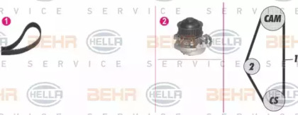 Комплект водяного насоса / зубчатого ремня BEHR HELLA SERVICE 8MP 376 802-811